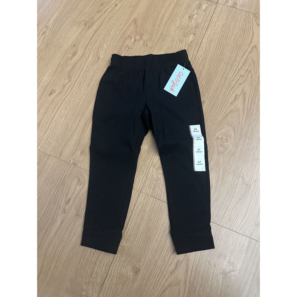 NWT Cat & Jack Boys 3T Black Jogger Pants